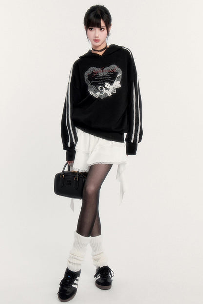 Sporty Hooded Top + Skirt