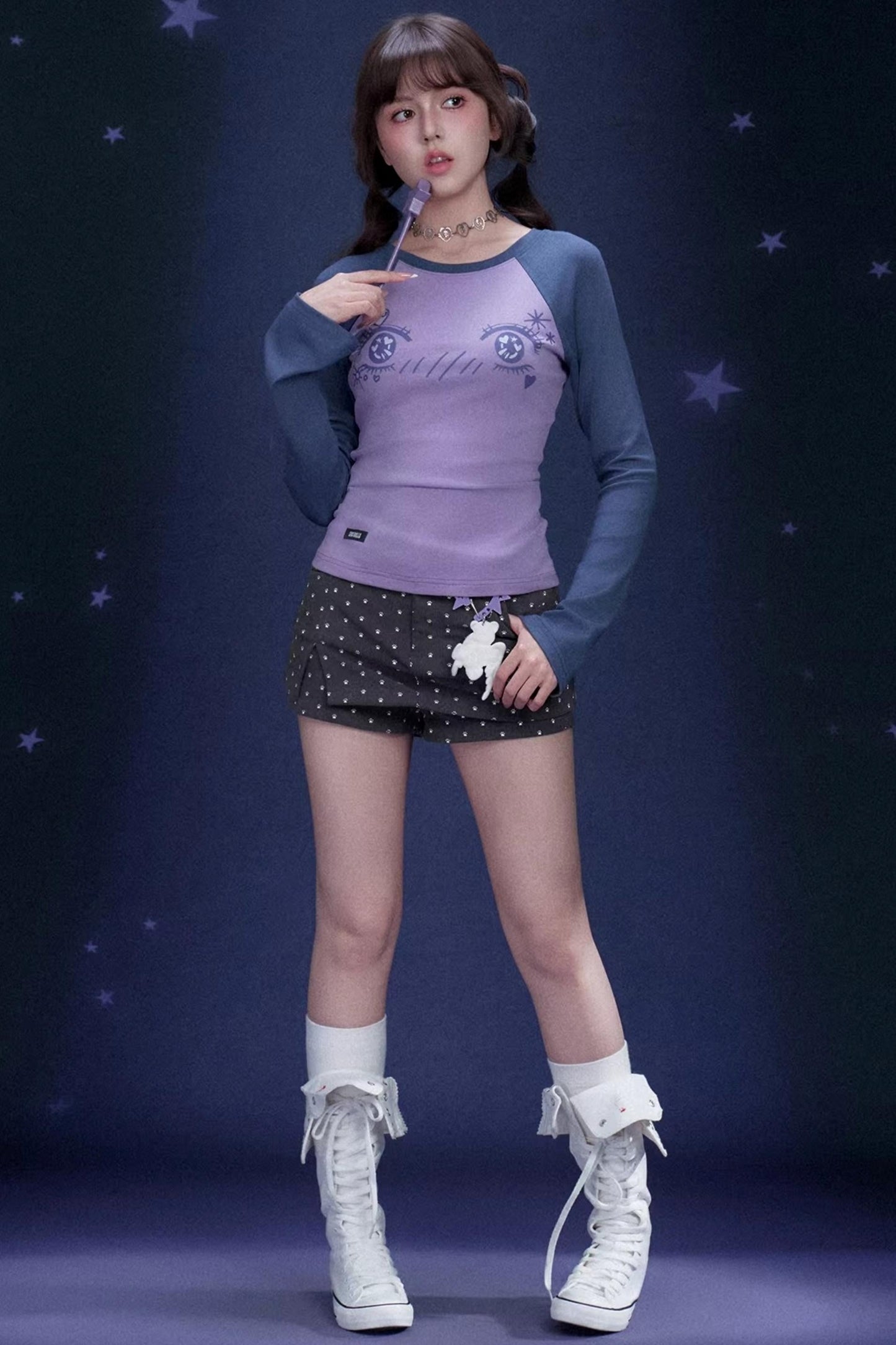 Manga Eye Raglan Blouse