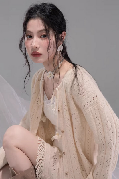 Crochet Cardigan + Skirt