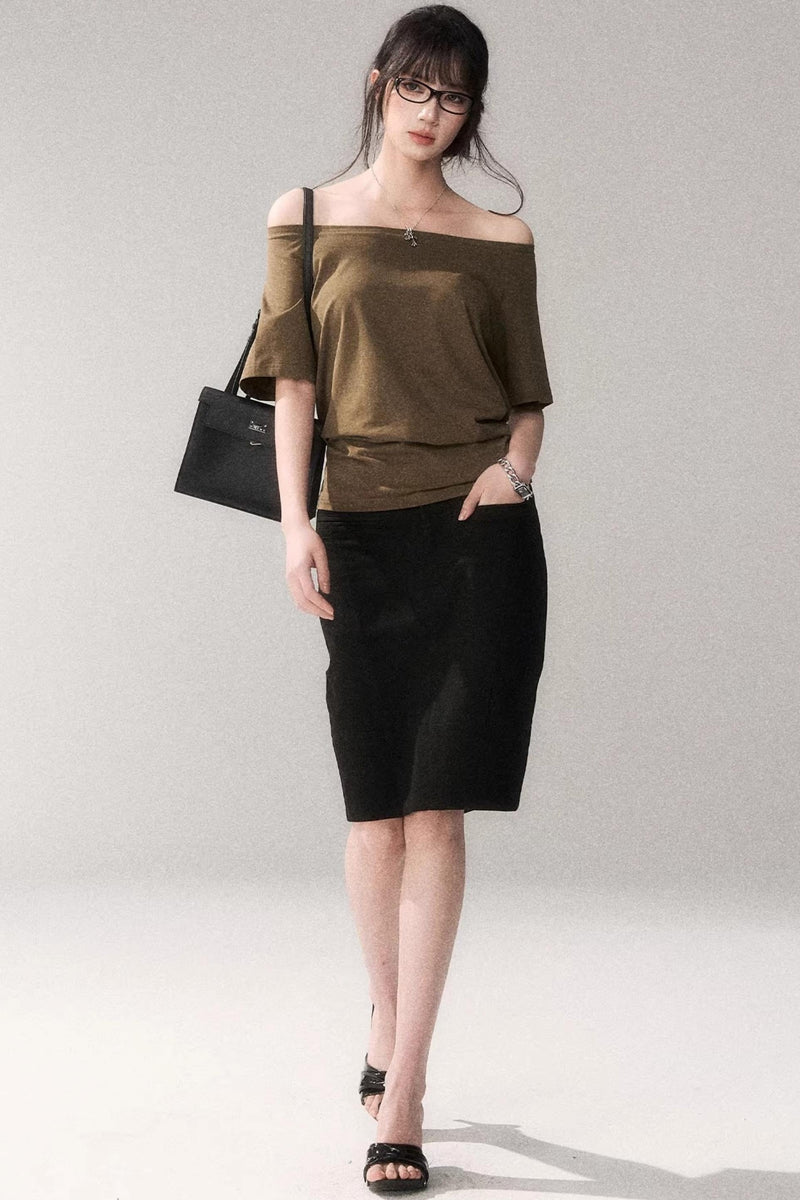 Off-shoulder Summer T-shirt