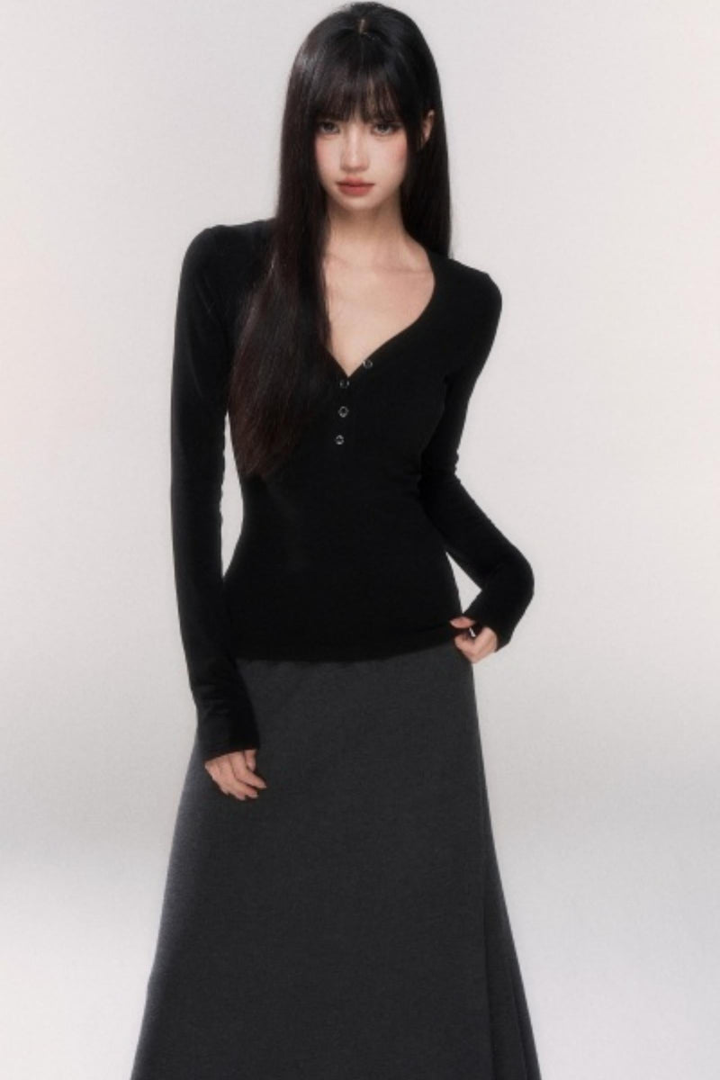 V-neck Tight Style Top