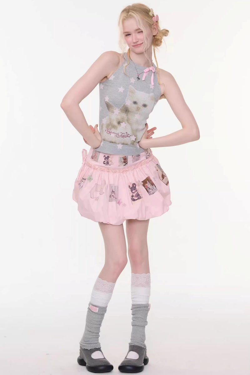 Rabbit Cat Sleeveless Top