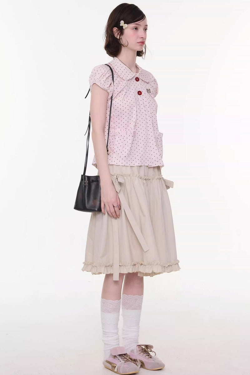 Sweet Starry Doll Collar Blouse