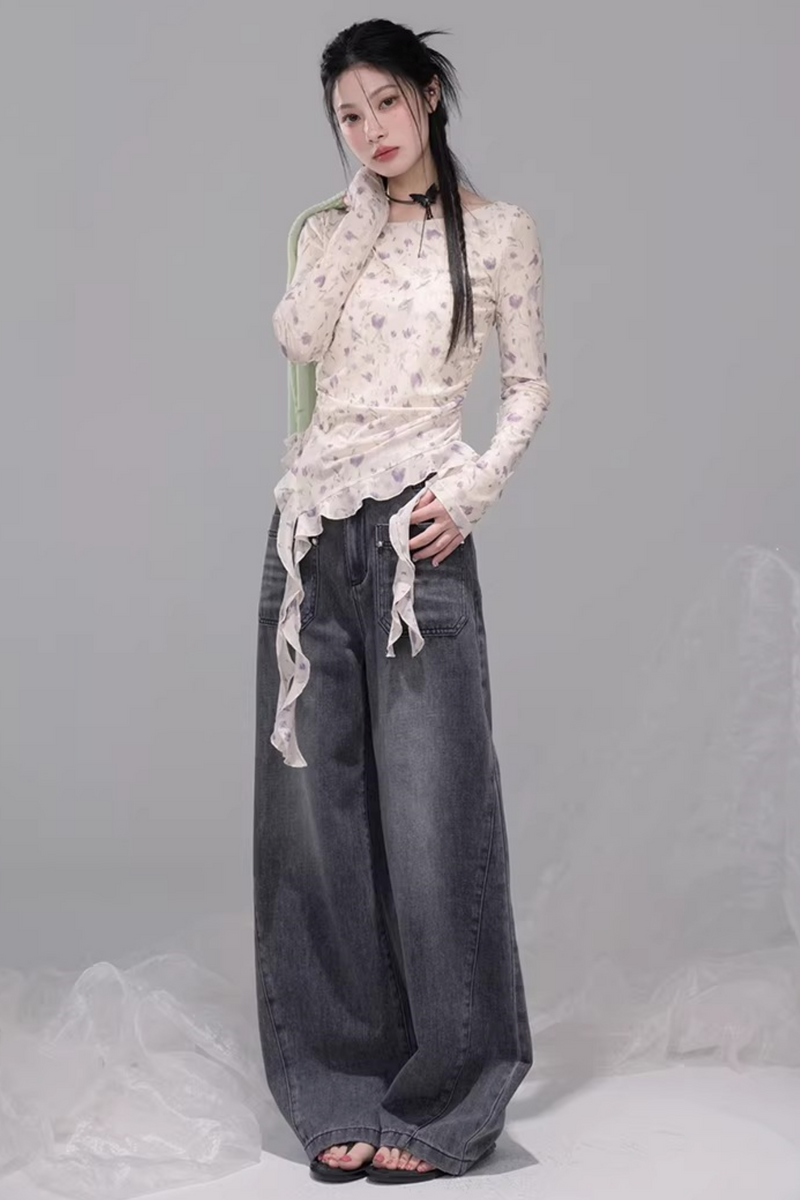 Sheer Asymmetrical Top