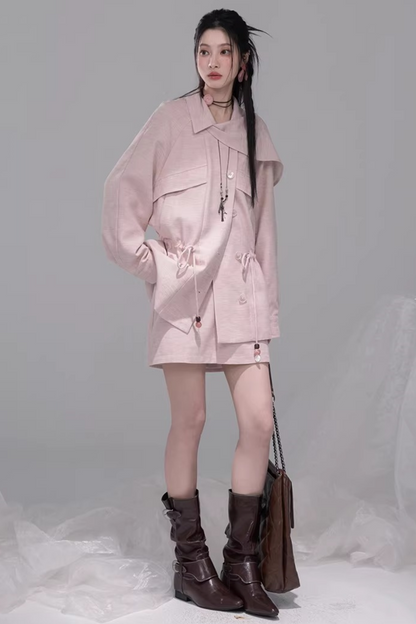 Powder Color Jacket + Skirt