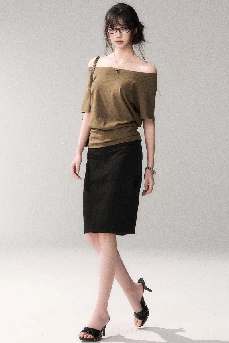Off-shoulder Summer T-shirt