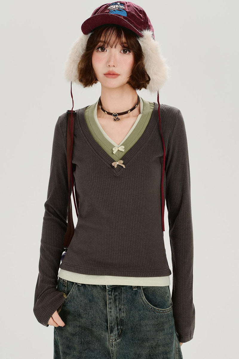 Retro Long Sleeve Top