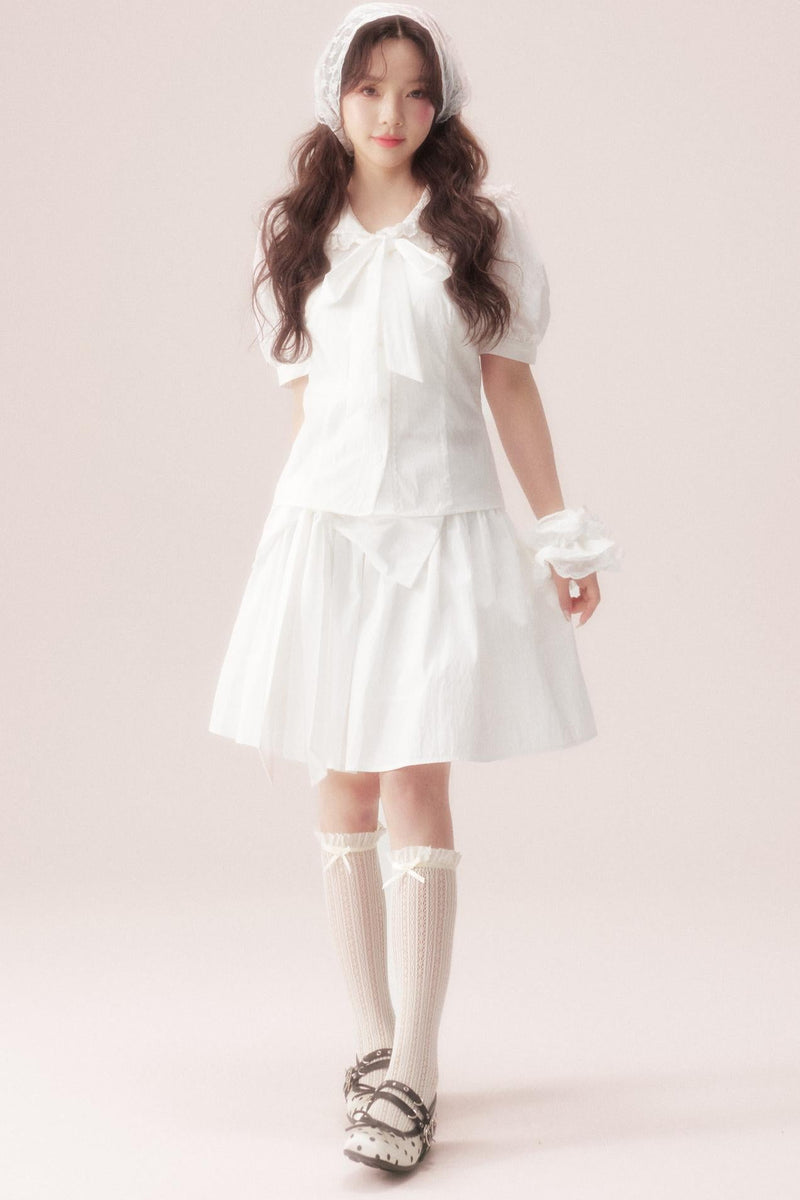 Sea Salt Bow Tie Shirt + Skirt