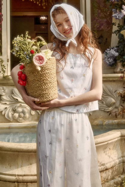 Retro Dress + Top + Pants + Curtain + Scarf
