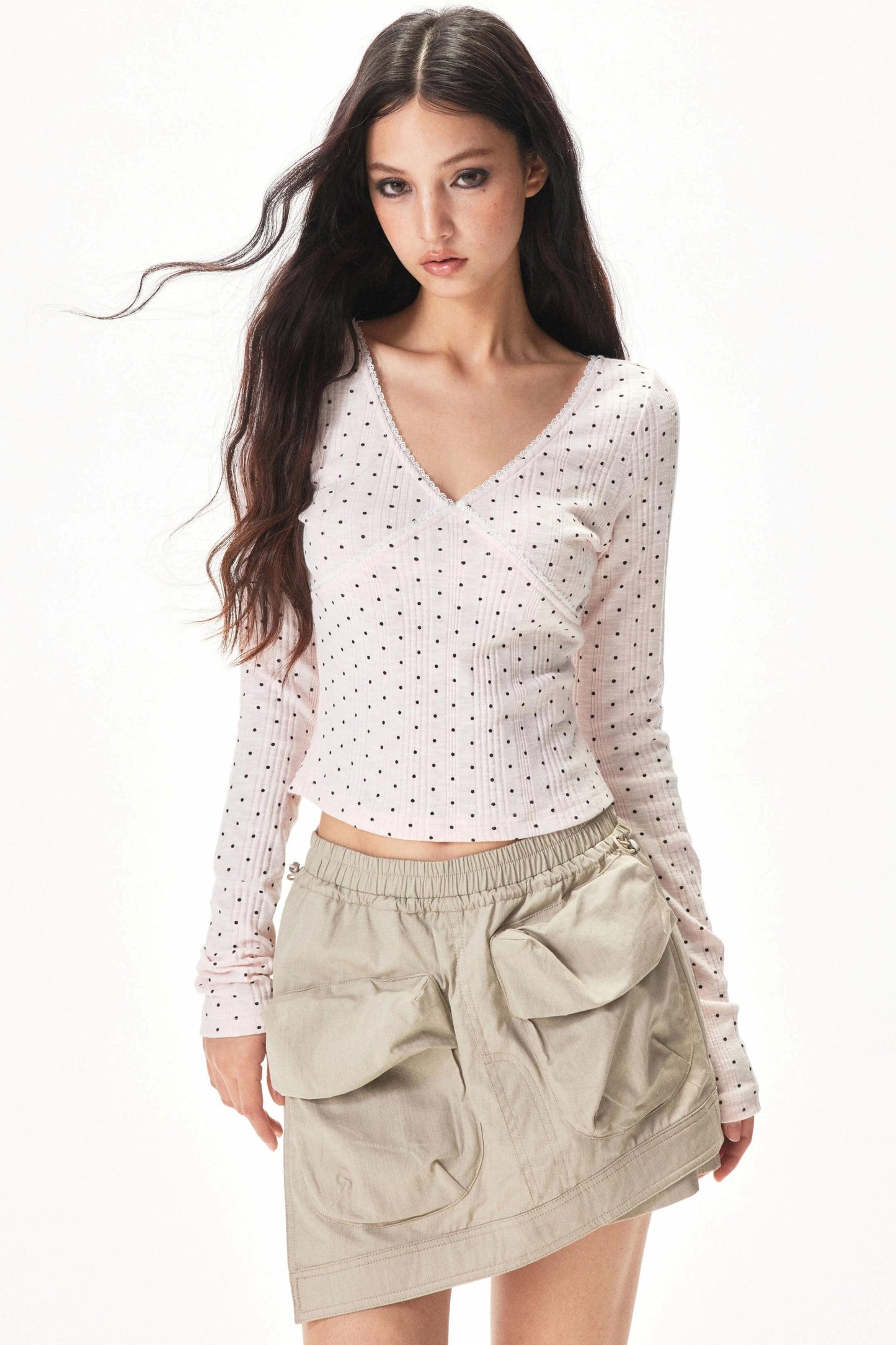 Vertical Striped Knit Top