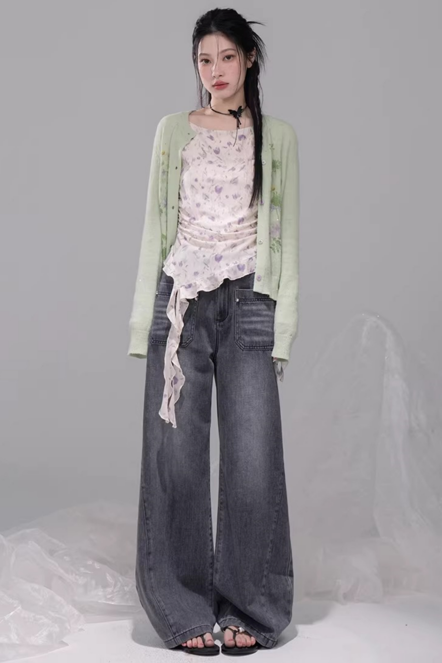 Sheer Asymmetrical Top