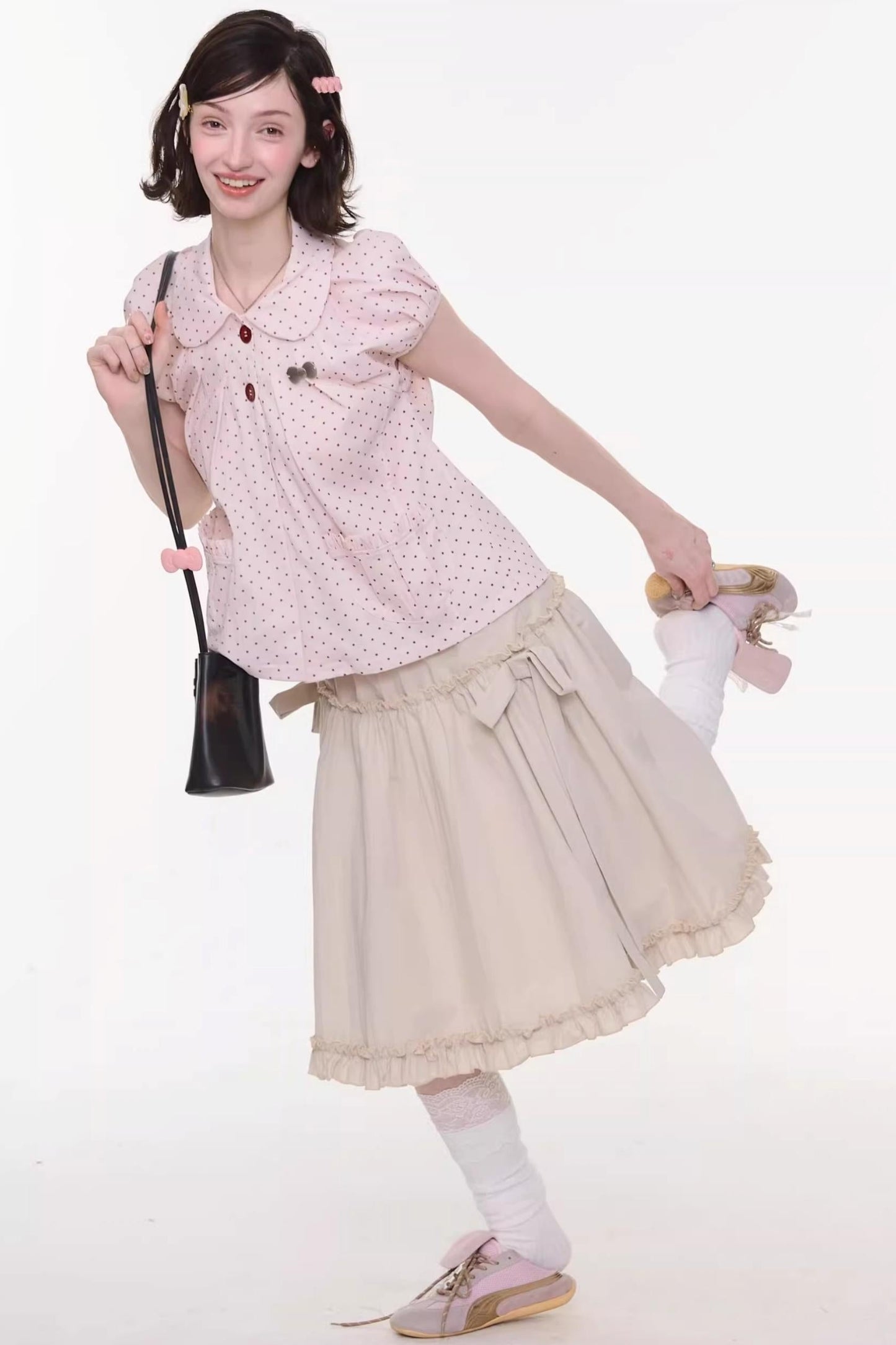 Sweet Starry Doll Collar Blouse