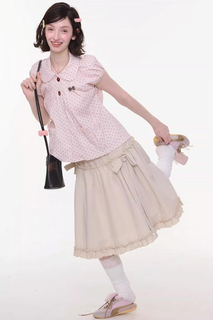 Sweet Starry Doll Collar Blouse