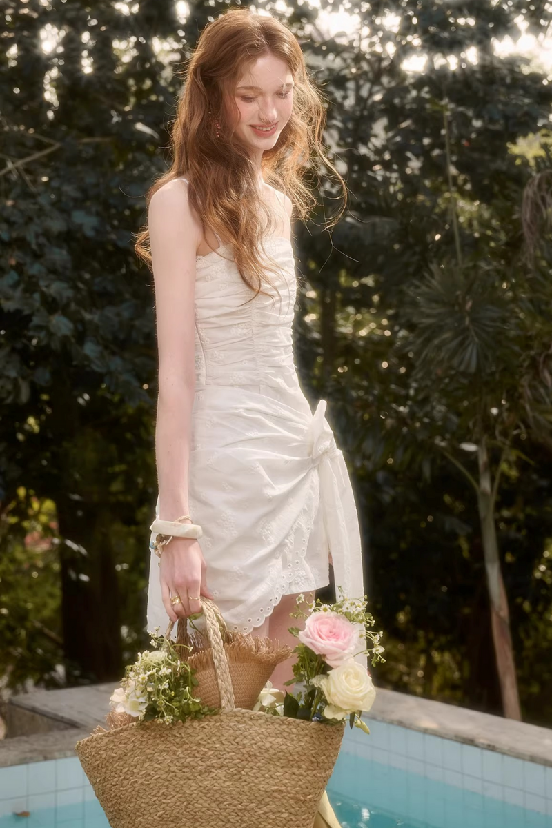 French Ribbon Fitted Camisole Dress