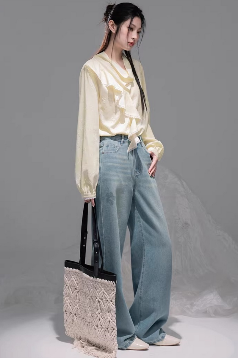Lemon Yellow Ruffle Blouse