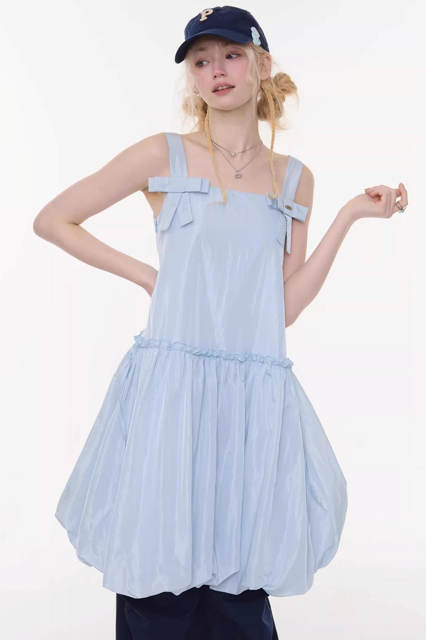 Ribbon Balloon Camisole Dress