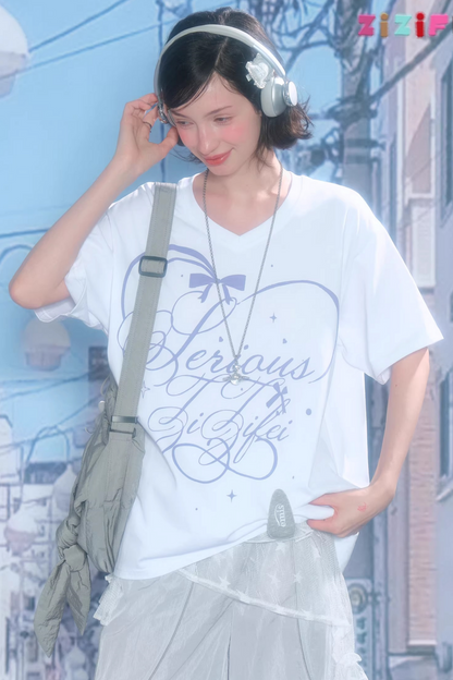 Star Falling V-neck Top