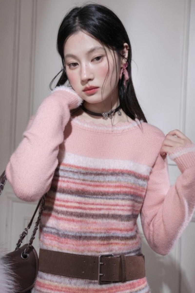 Emotional Gradient Border Dress