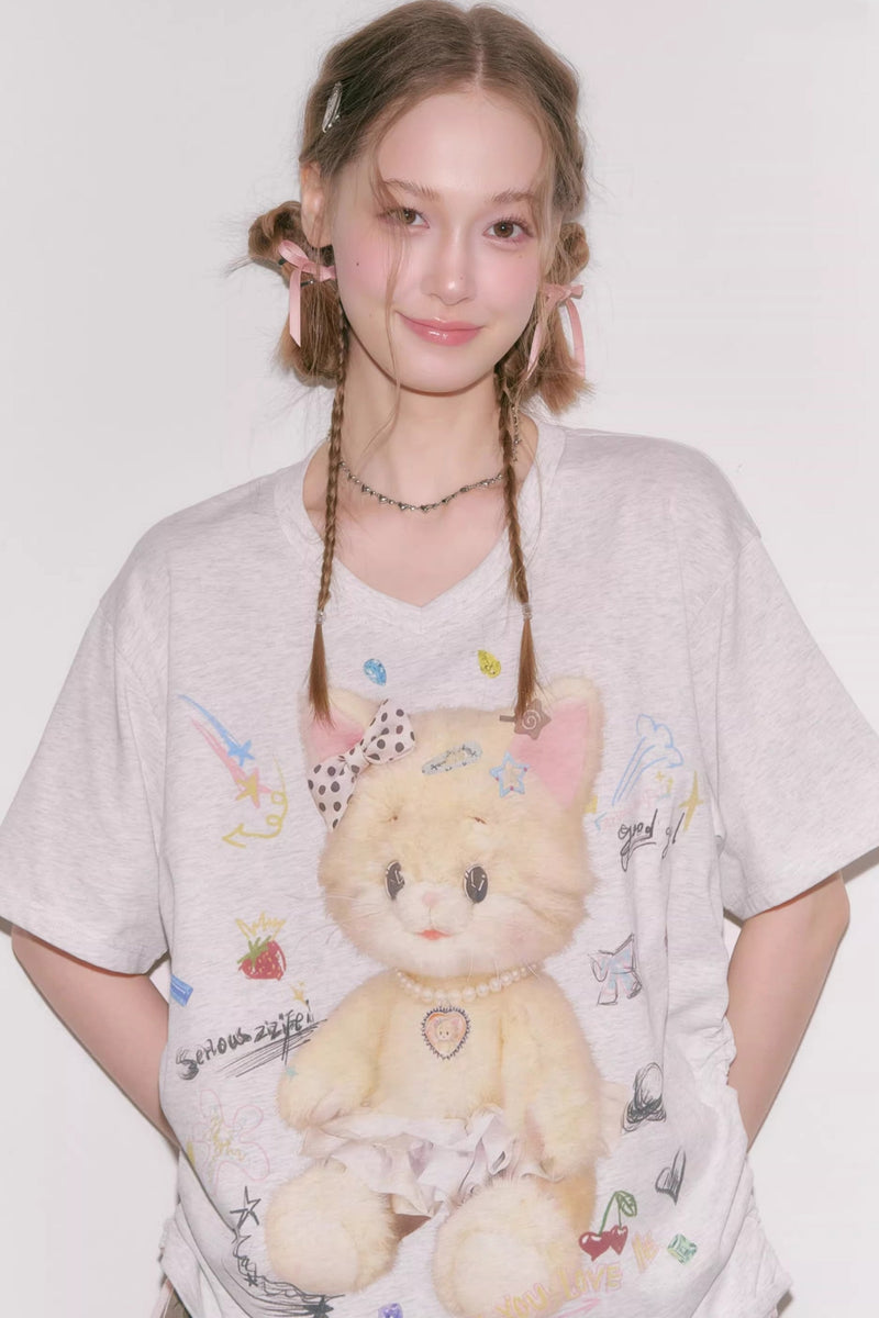 Gummy Bear V-neck Top