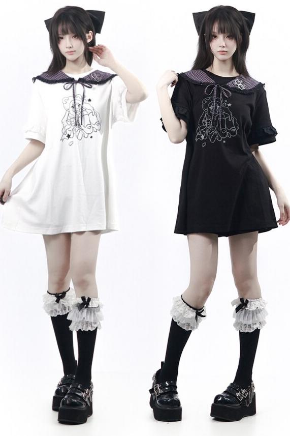 Grape Oolong T-shirt Dress + Accessories