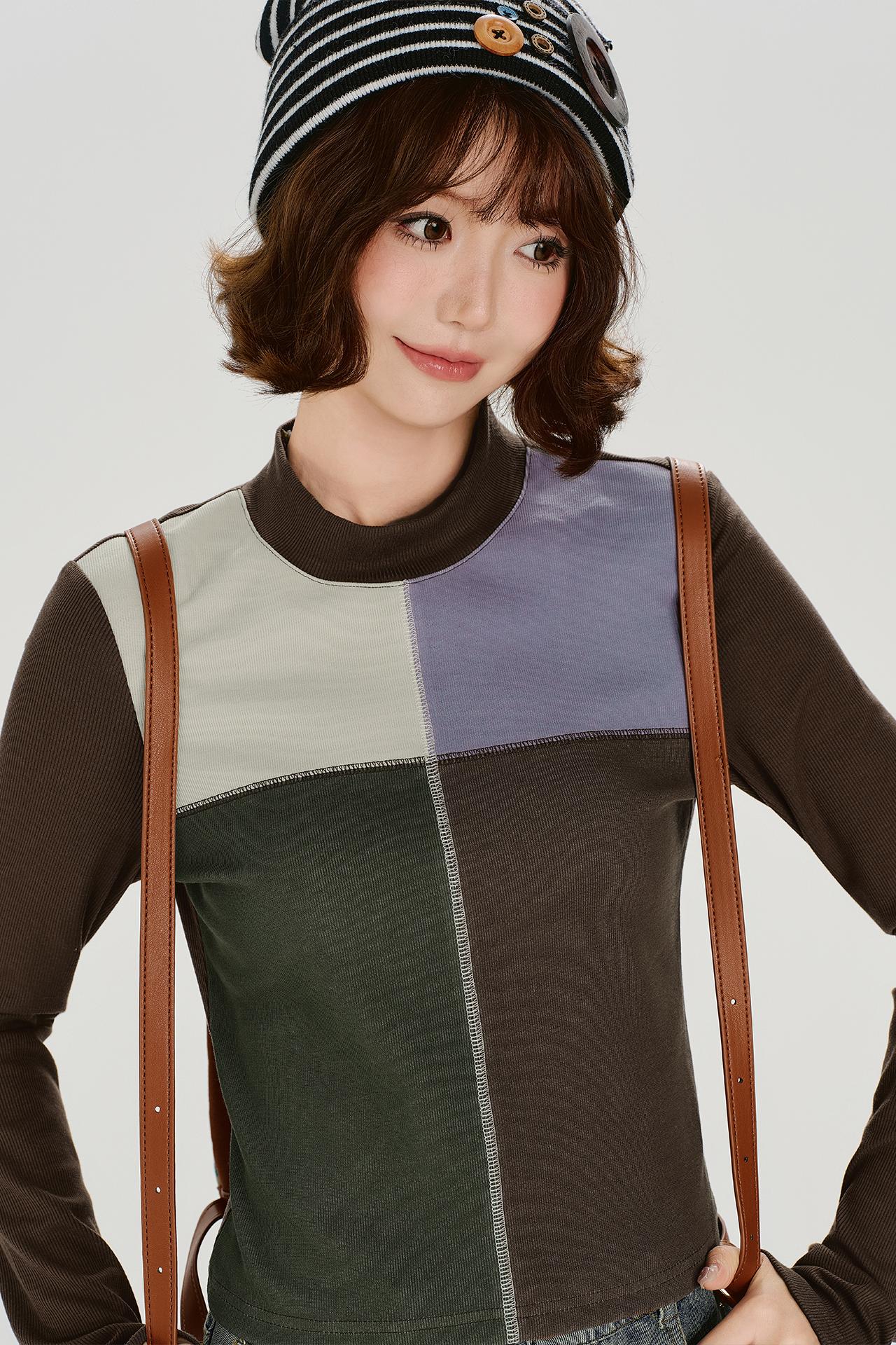 Retro Patchwork Mode Top