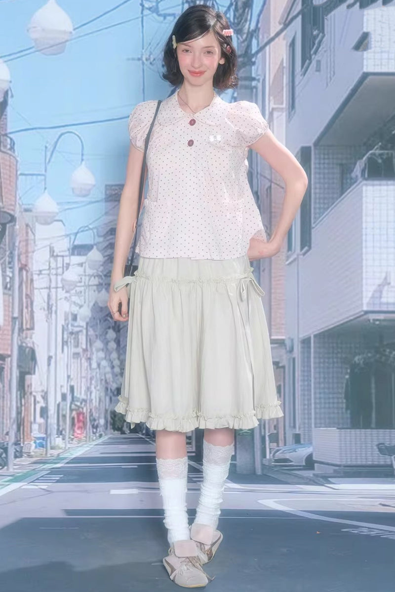 Sweet Starry Doll Collar Blouse