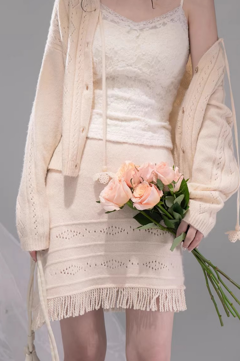 Crochet Cardigan + Skirt