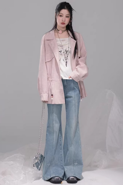 Powder Color Jacket + Skirt