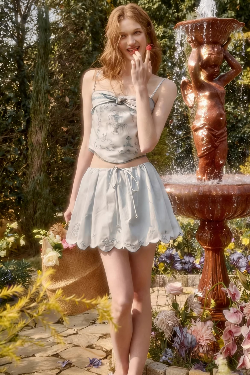 Baby Blue Top + Skirt