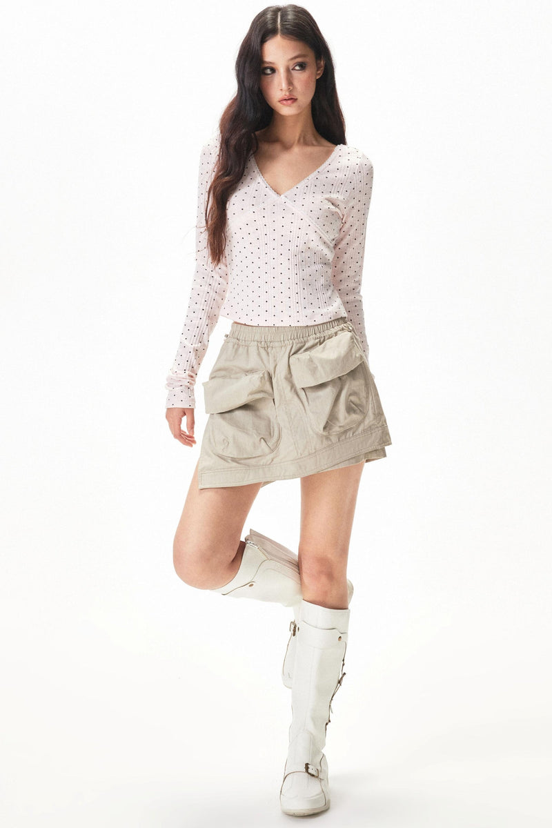 Vertical Striped Knit Top