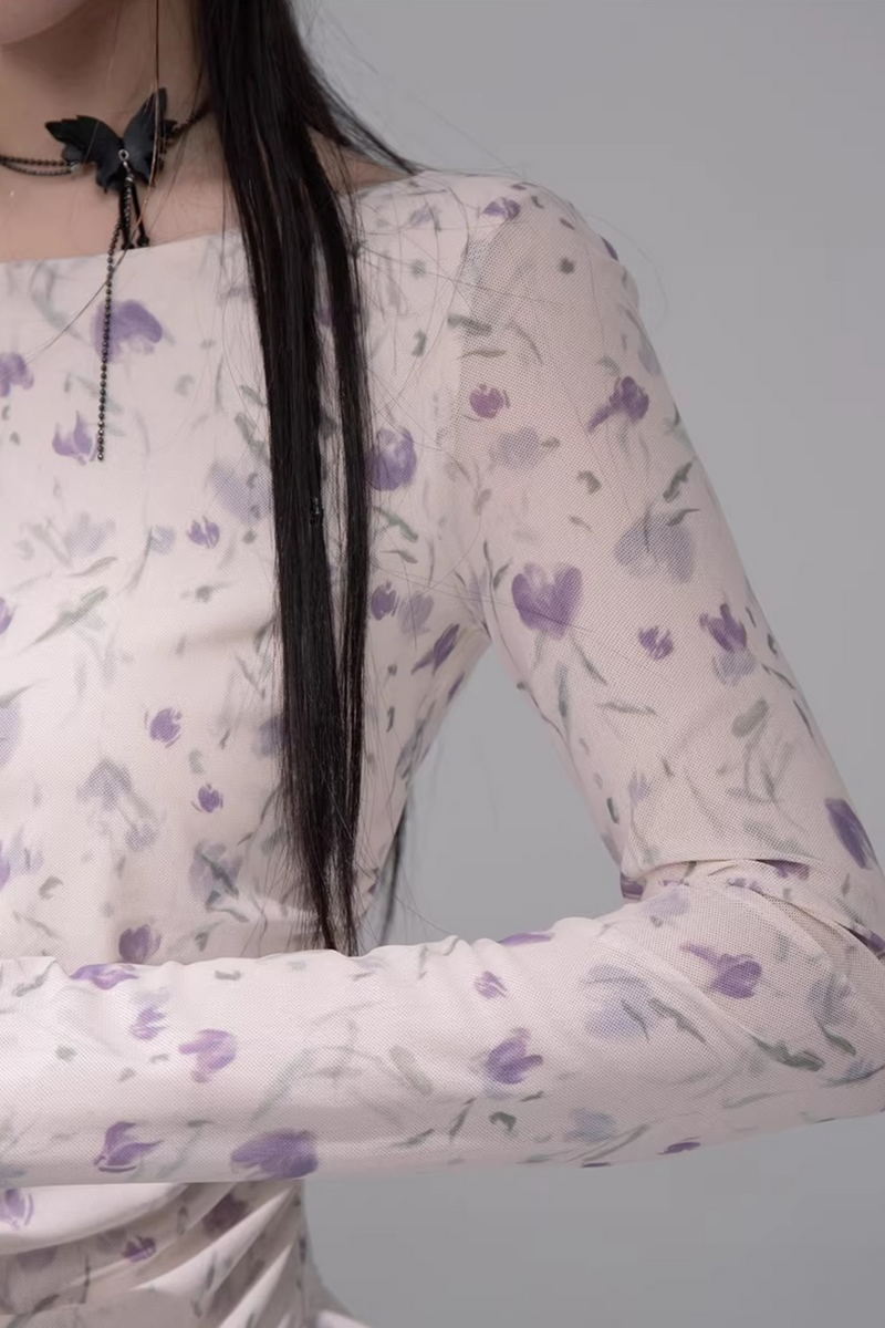 Sheer Asymmetrical Top