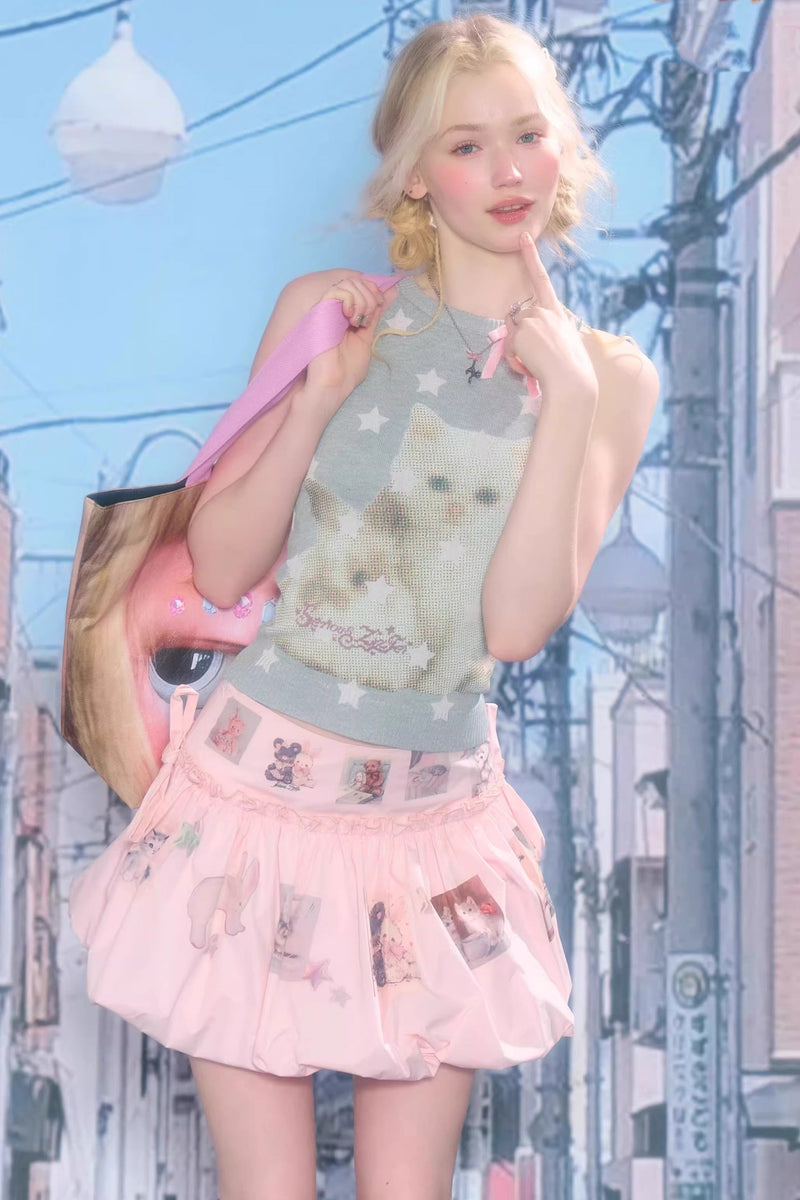 Rabbit Cat Sleeveless Top