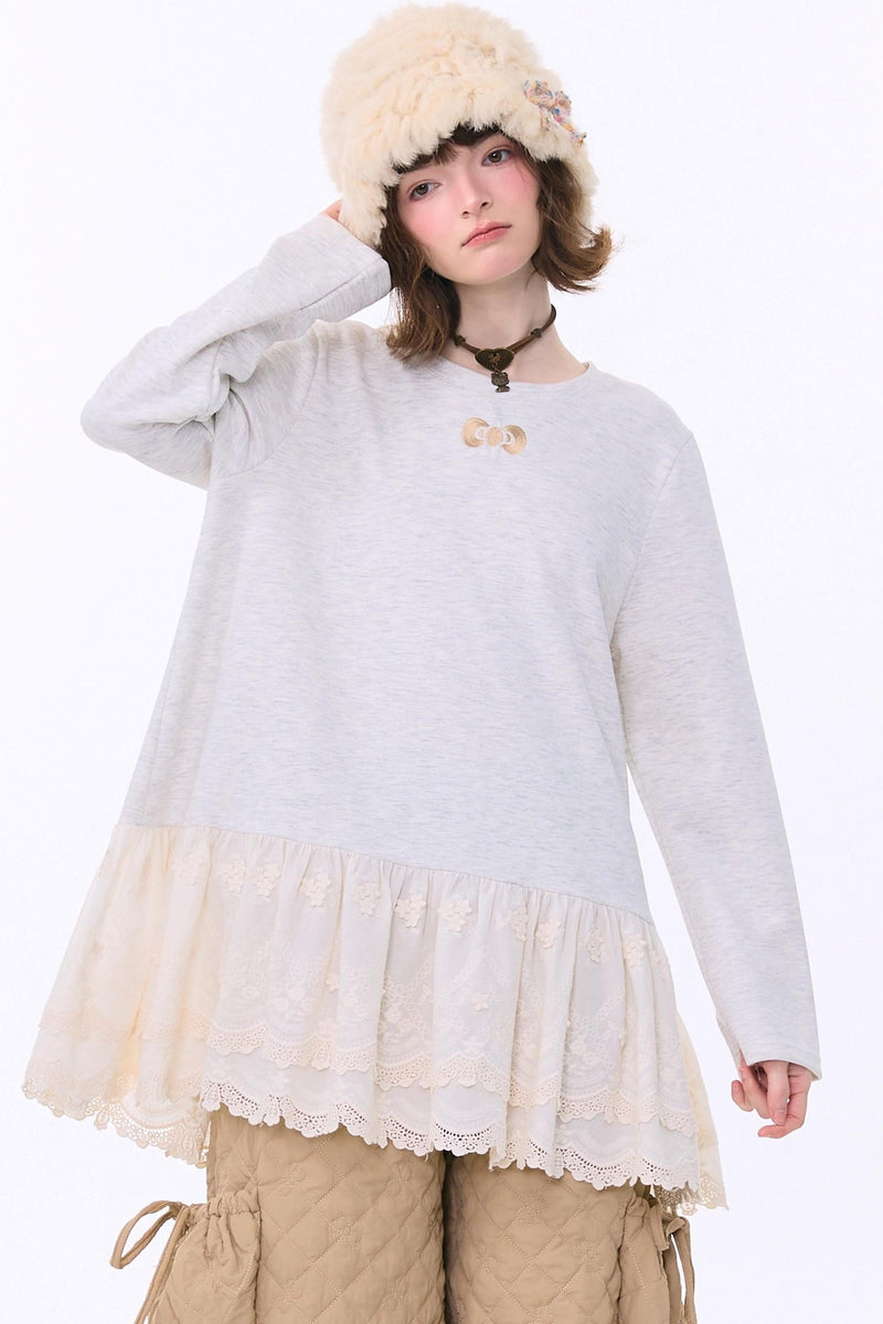 Retro Lace Ribbon Top