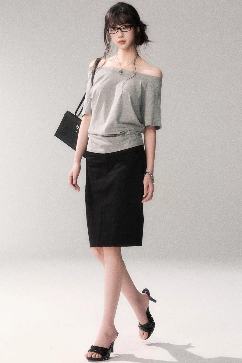 Off-shoulder Summer T-shirt