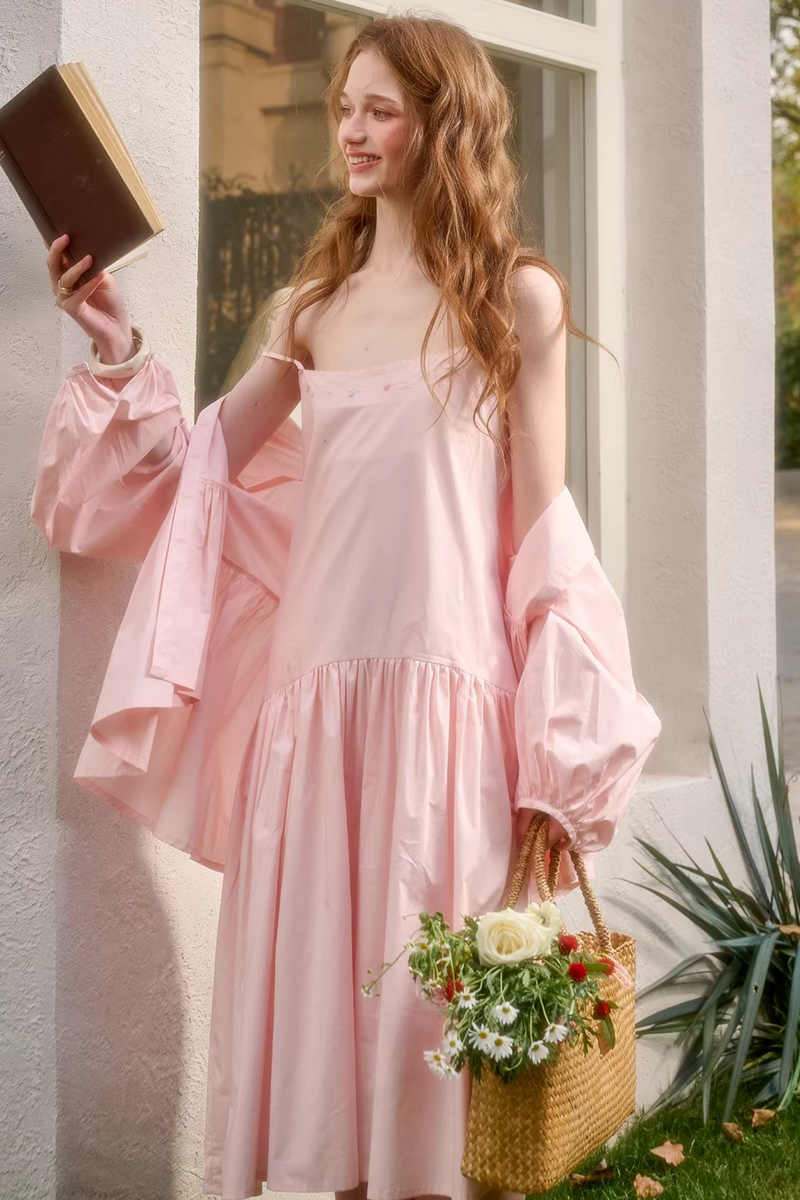 Baby Pink Sweet Dress + Shirt