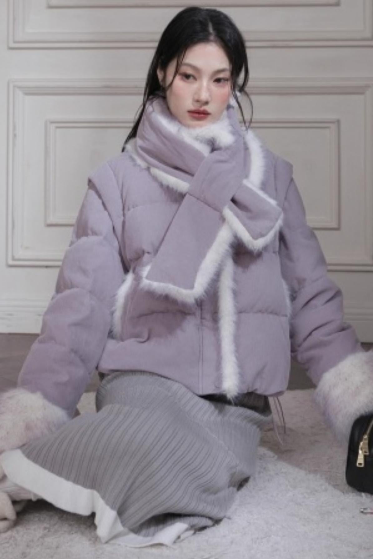 Sichuan Mist Gray Ruffle Long Dress
