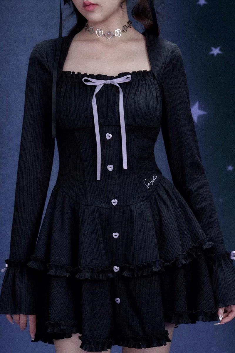 Dark Sweet Girly Tiered Dress