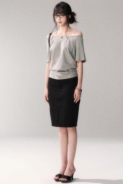 Off-shoulder Summer T-shirt