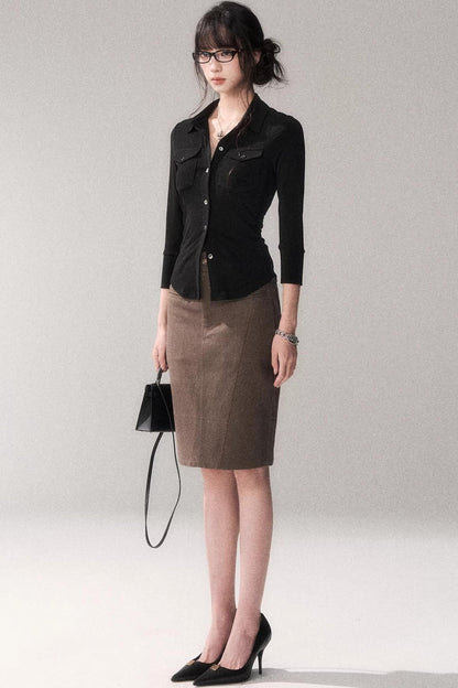 High Waist Cinched Blouse