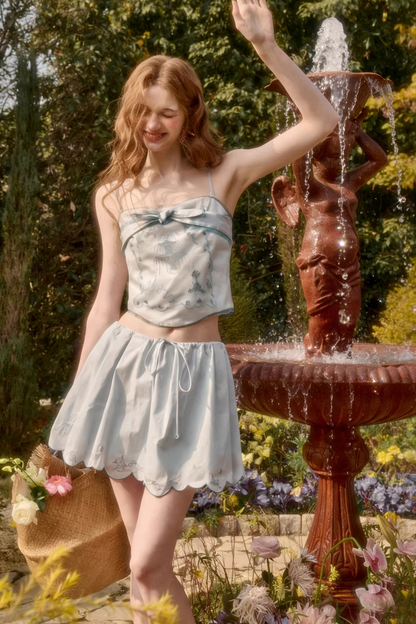 Baby Blue Top + Skirt