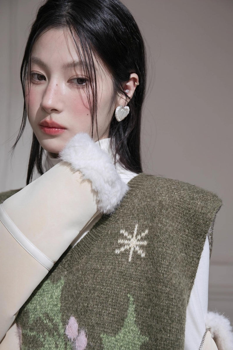Dark Green Knit Vest