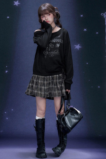 Dark Graffiti Sweatshirt Dress