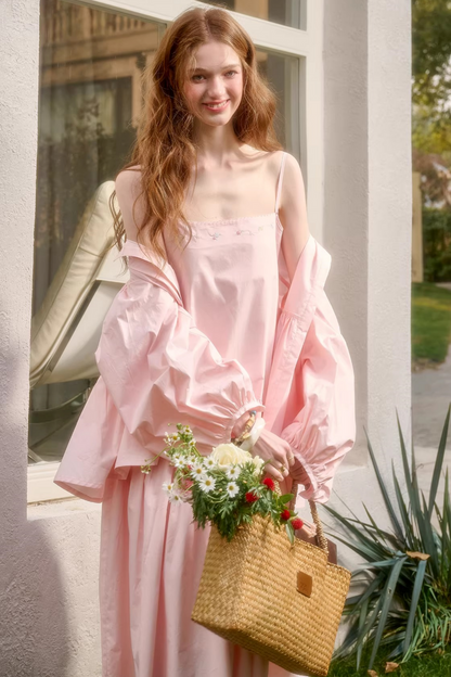 Baby Pink Sweet Dress + Shirt