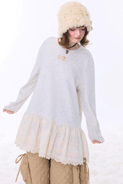 Retro Lace Ribbon Top