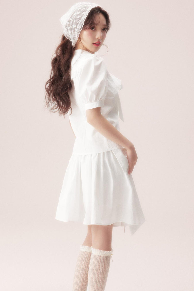 Sea Salt Bow Tie Shirt + Skirt