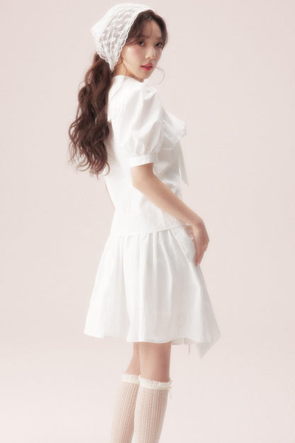 Sea Salt Bow Tie Shirt + Skirt