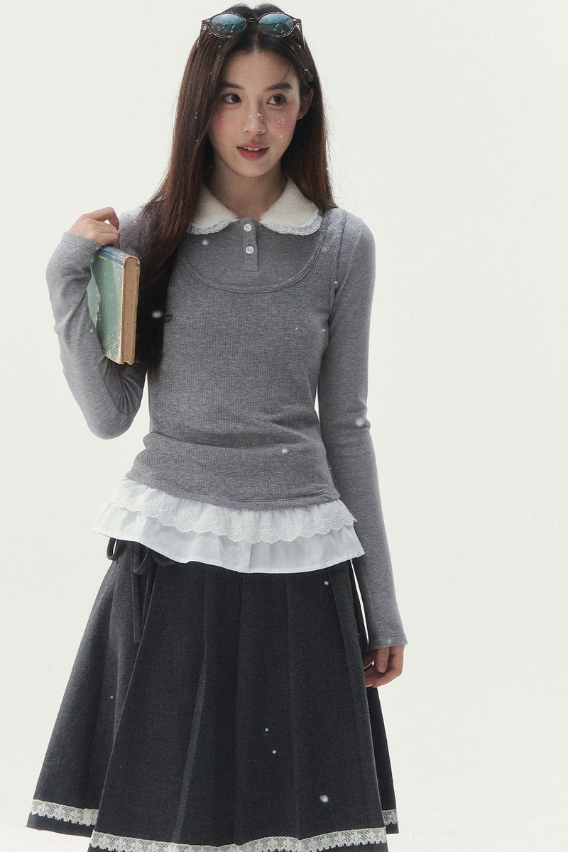 Doll Collar Sweet French Top