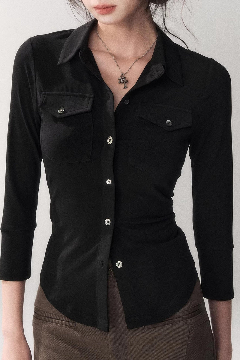 High Waist Cinched Blouse