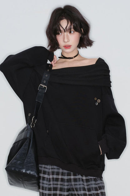 Off-shoulder Loose Top