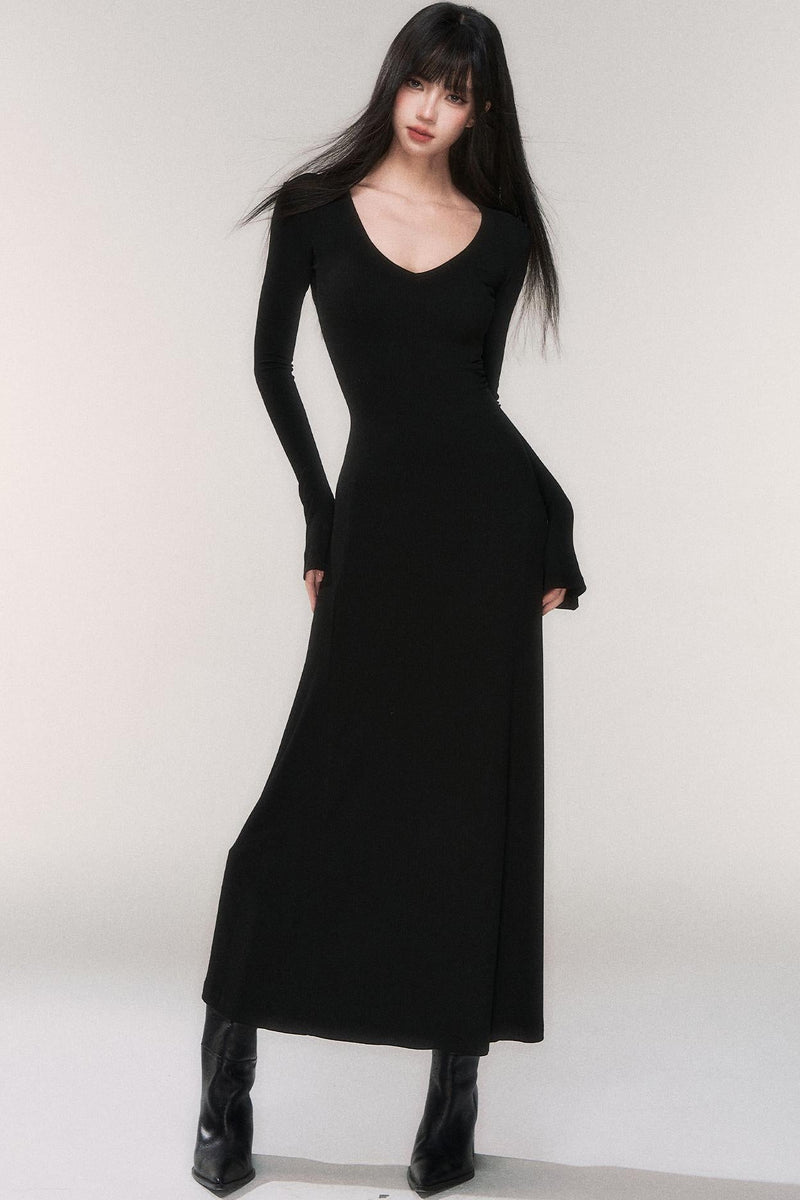 Desire Knit V-neck Dress